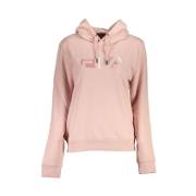 Fila Rosa Hoodie i Fleece med Logotyp Pink, Dam