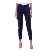 Pepe Jeans Blå Chino Byxor Slim Fit Blue, Dam