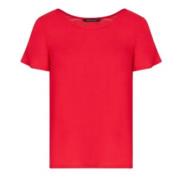 Armani Exchange Röd T-shirt och Polo Kollektion Red, Dam