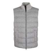 Herno Ljusgrå Cashmere/Silke Gilet Gray, Herr