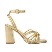 Michael Kors Guld Sneakers Astra Sandal Blek Yellow, Dam