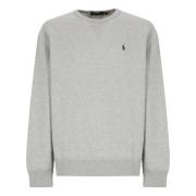 Ralph Lauren Ikonisk Grå Bomull Crewneck Sweatshirt Gray, Herr