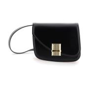 Salvatore Ferragamo Svart Crossbody-väska med Asymmetrisk Design Black...