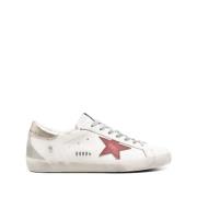 Golden Goose Super Star Läder Sneakers med Laminerad Häl White, Herr