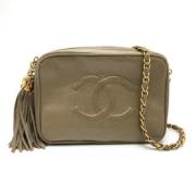 Chanel Vintage Pre-owned Tyg chanel-vskor Beige, Dam