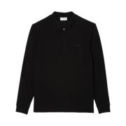 Lacoste Elegant Långärmad Polo Tröja Svart Black, Herr