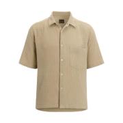 Oscar Jacobson Regular Fit Beige Skjorta Turn-down Krage Beige, Herr