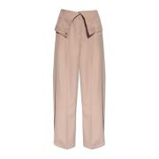 Acne Studios Veckad byxor Beige, Dam