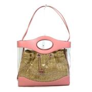 Chanel Vintage Pre-owned Tyg chanel-vskor Beige, Dam