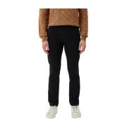 Hugo Boss Svarta Chinos Byxor Bomull Elastan Black, Herr