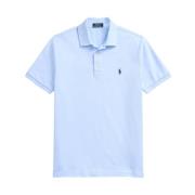 Ralph Lauren Slim Fit Stretch Mesh Polo Shirt Blue, Herr