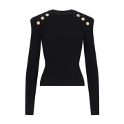 Balmain Svarta Tröjor för Män Black, Dam