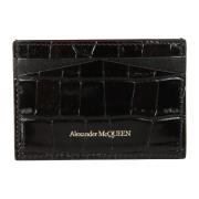 Alexander McQueen Svart Korthållare Plånböcker Black, Dam