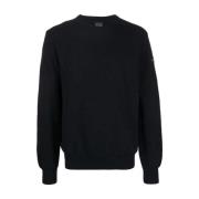 Paul & Shark Svart Crew Neck Sweater Heritage Black, Herr