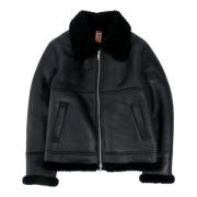 Giorgio Brato Shearling Pilot Jacket Black, Herr