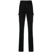 3X1 Cargo Straight Leg Jeans Black, Dam