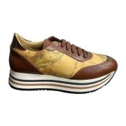 Alviero Martini 1a Classe Geo Classic Brun Sneakers Multicolor, Dam