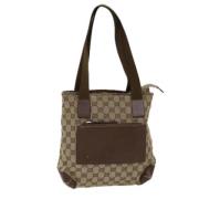 Gucci Vintage Pre-owned Canvas totevskor Beige, Dam