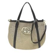 Gucci Vintage Pre-owned Canvas gucci-vskor Beige, Dam