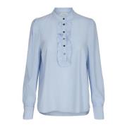 Freequent Feminin Chambray Blue Blus Blue, Dam