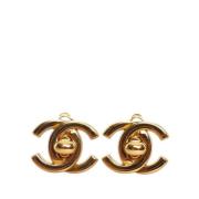 Chanel Vintage Pre-owned Guld rhngen Yellow, Dam