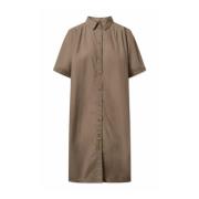 Rue De Tokyo Garment Dyed Poplin Klänning Brun Brown, Dam