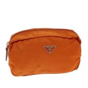 Prada Vintage Pre-owned Nylon necessrer Orange, Dam