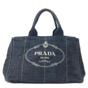 Prada Vintage Pre-owned Denim prada-vskor Blue, Dam