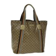 Gucci Vintage Pre-owned Canvas totevskor Beige, Dam