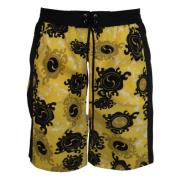 Dsquared2 Gula Blocktryck Simshorts Yellow, Herr