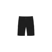 Givenchy Silk Cargo Bermuda Shorts Black, Dam