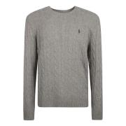 Ralph Lauren Grå Cable-Knit Tröja Gray, Herr