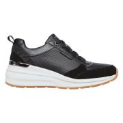 Skechers Perforerade Duraleather Sneakers Black, Dam