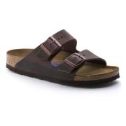 Birkenstock Arizona Soft Footbed Oljat Läder Sandaler Brown, Herr