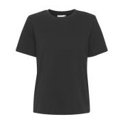 Gestuz Svart Bomull Tee Noos Top Black, Dam