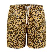 Palm Angels Orange Animal Print Badshorts Orange, Herr