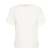 InWear Klassisk Vit V-ringad T-shirt Beige, Dam