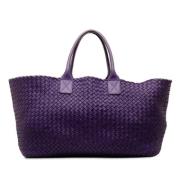 Bottega Veneta Vintage Pre-owned Laeder totevskor Purple, Dam