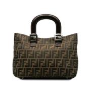 Fendi Vintage Pre-owned Laeder handvskor Brown, Dam