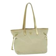 Prada Vintage Pre-owned Nylon totevskor Beige, Dam