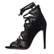 Aquazzura Pre-owned Pre-owned Laeder sandaler Black, Dam