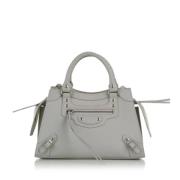 Balenciaga Vintage Pre-owned Laeder handvskor Gray, Dam