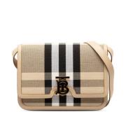 Burberry Vintage Pre-owned Laeder axelremsvskor Beige, Dam