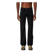 Diesel Straight Leg Mid Waist Jeans 1985 Black, Herr