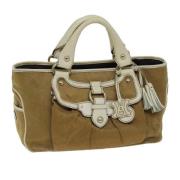 Celine Vintage Pre-owned Canvas handvskor Beige, Dam