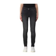 Liu Jo Svarta Denim Jeans Divine Bottom Up Black, Dam