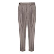 Michael Coal Beige Byxor Dubbel Veck Modern Stil Beige, Herr