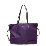 Prada Vintage Pre-owned Tyg prada-vskor Purple, Dam