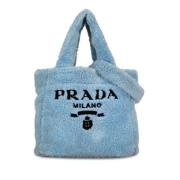 Prada Vintage Pre-owned Bomull prada-vskor Blue, Dam