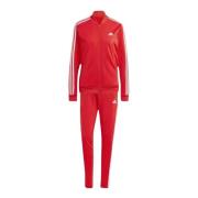 Adidas Röd 3-Stripes Tracksuit för Kvinnor Red, Dam